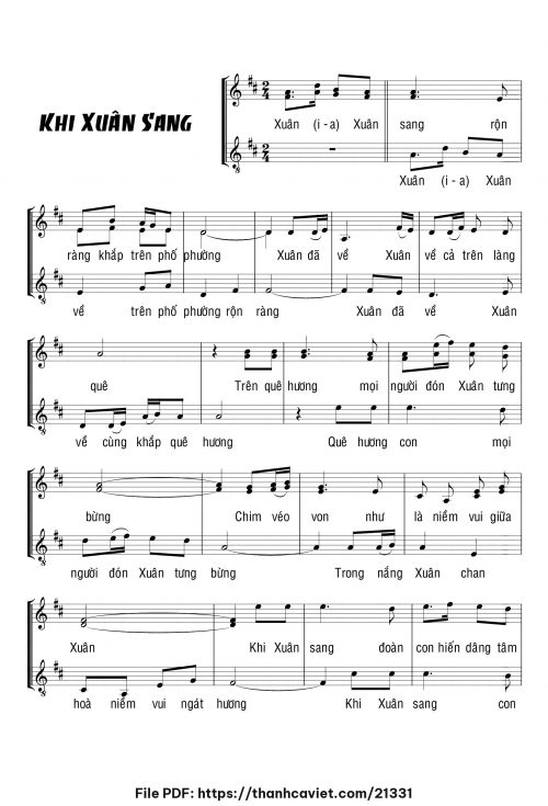 Khi xuân sang - Chưa biết - trang 1