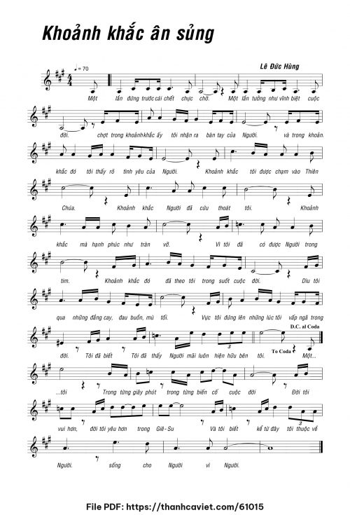 Khoảnh khắc ân sủng - Lê Đức Hùng - trang 1