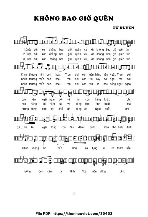 Không bao giờ quên - Lm. Từ Duyên - trang 1