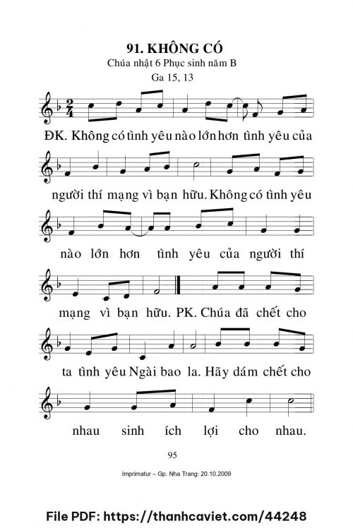 Không có [CN6 PSB] – - Lm. Mi Trầm - trang 1
