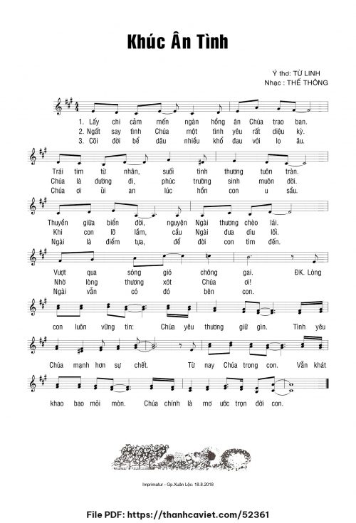 Khúc ân tình - Thế Thông - Ý thơ: Từ Linh - trang 1