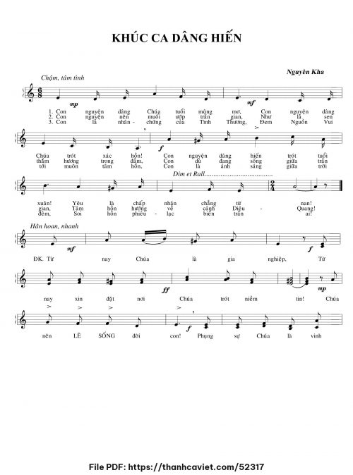 Khúc ca dâng hiến - Nguyên Kha - trang 1
