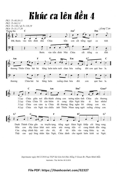 Khúc ca lên đền 4 - Lm. Giang Tâm - trang 1