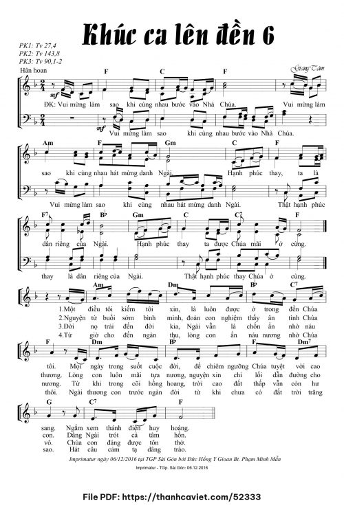 Khúc ca lên đền 6 - Lm. Giang Tâm - trang 1
