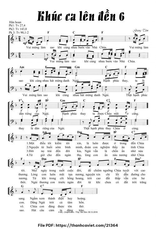 Khúc ca lên đền 6 - Lm. Giang Tâm - trang 1