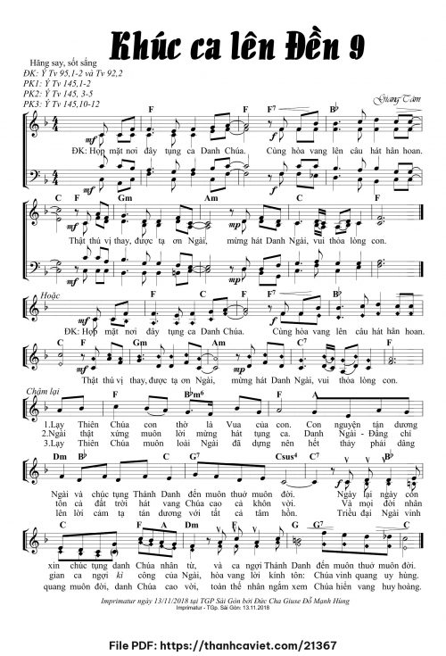 Khúc ca lên đền 9 - Lm. Giang Tâm - trang 1
