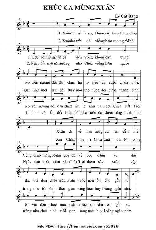 Khúc ca mừng xuân - Lê Cát Bằng - trang 1