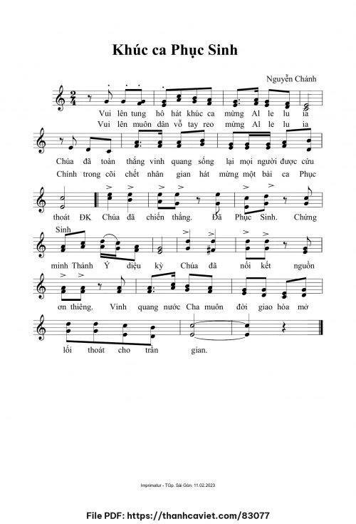 Khúc ca Phục Sinh - Nguyễn Chánh - trang 1