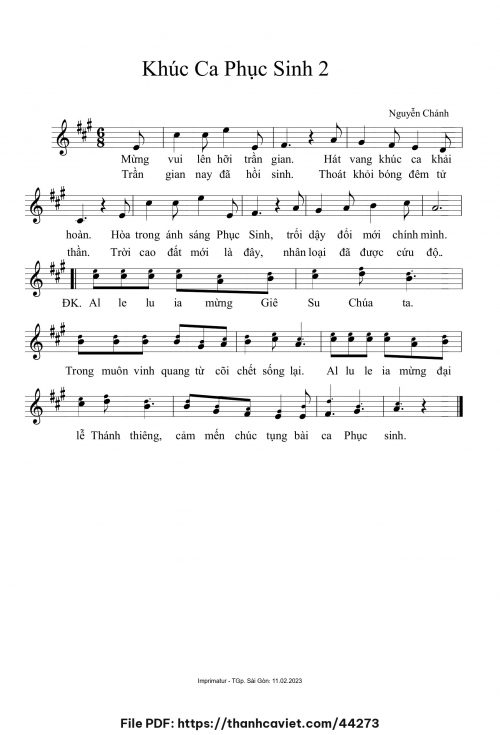 Khúc ca Phục Sinh 2 - Nguyễn Chánh - trang 1