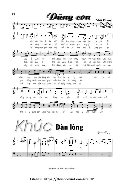 Khúc đàn lòng - Viết Chung - trang 1