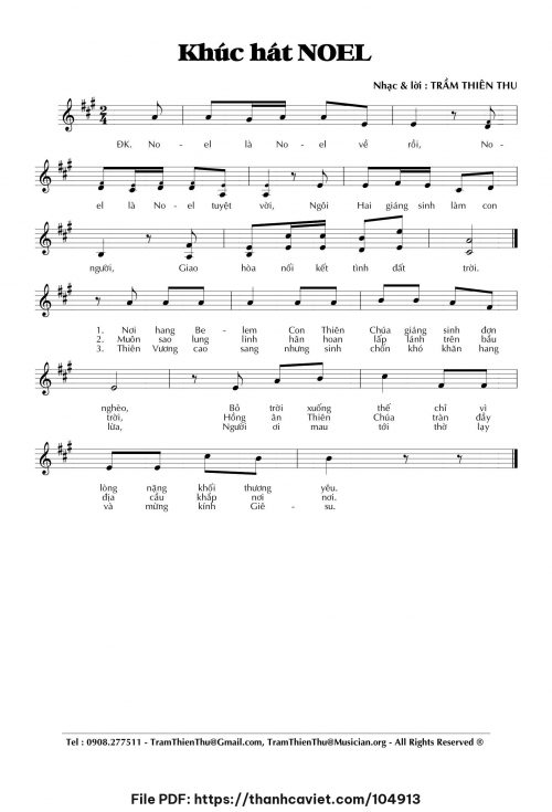 Khúc hát Noel - Trầm Thiên Thu - trang 1