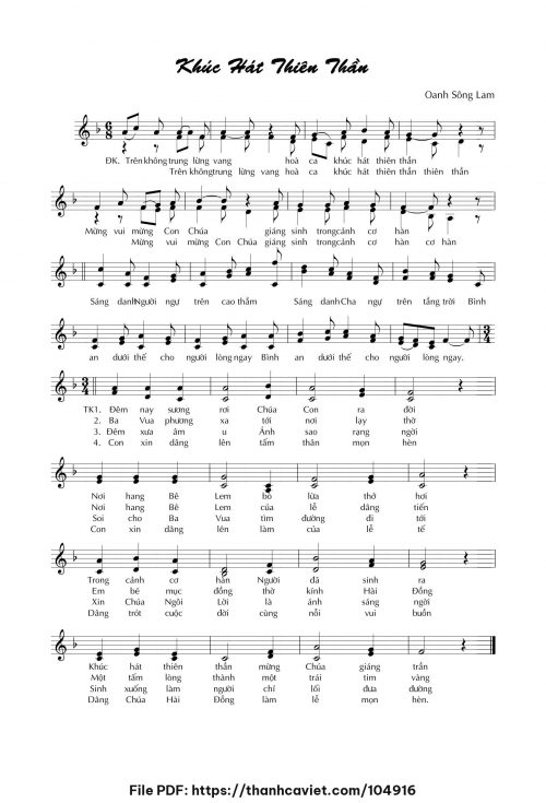 Khúc hát thiên thần - Lm. Oanh Sông Lam - trang 1