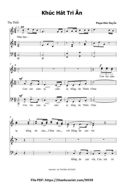 Khúc hát tri ân - Phạm Đức Huyến - trang 1