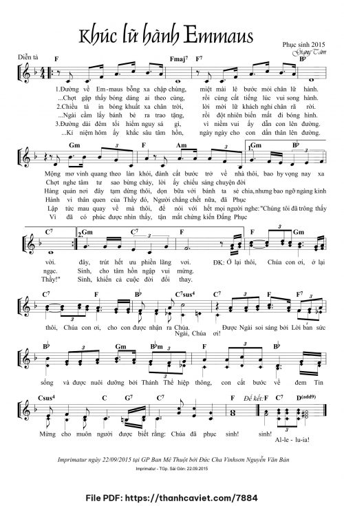 Khúc lữ hành Emmaus - Lm. Giang Tâm - trang 1