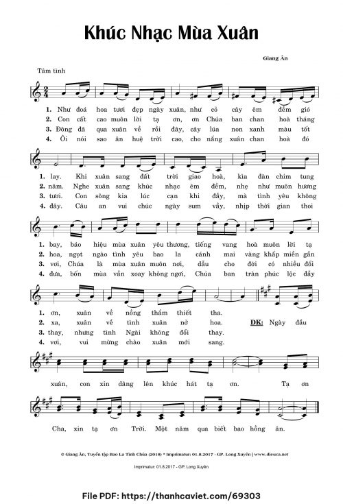 Khúc nhạc mùa xuân - Giang Ân - trang 1