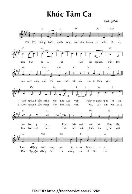 Khúc tâm ca - Hoàng Bổn - trang 1