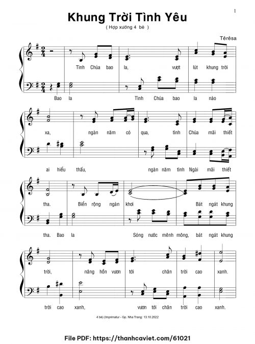 Khung trời tình yêu - Sr. Têrêsa - trang 1