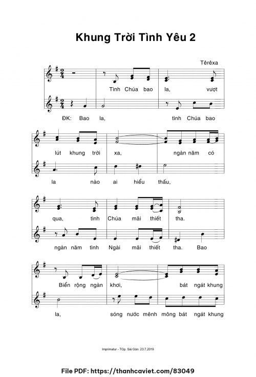 Khung trời tình yêu - Sr. Têrêsa - trang 1