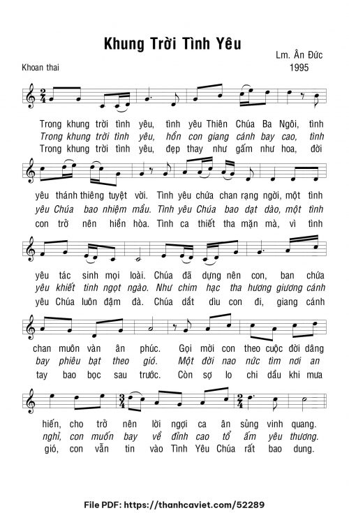 Khung trời tình yêu - Lm. Ân Đức - trang 1