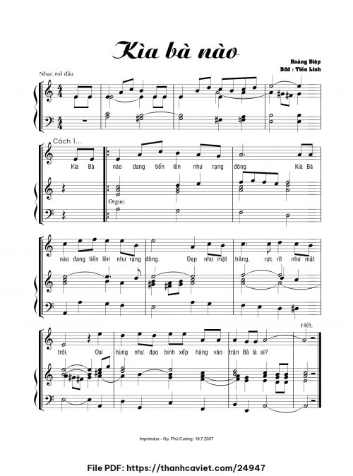 Kìa Bà nào - Tiến Linh - trang 1