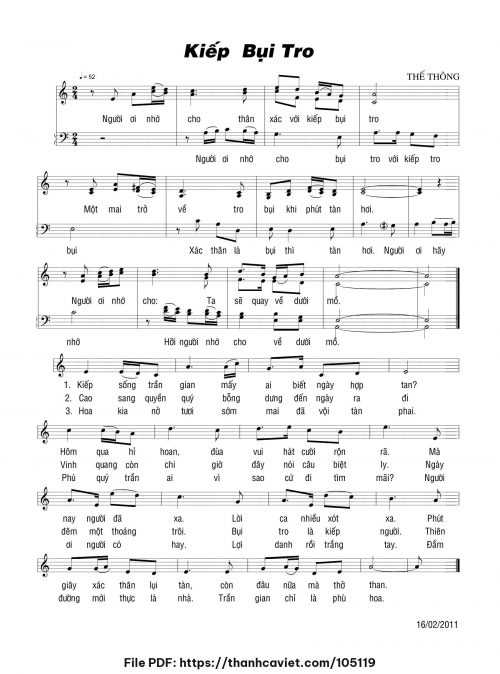 Kiếp bụi tro - Thế Thông - trang 1