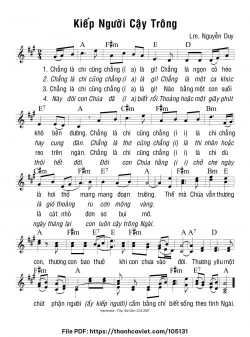Kiếp người cậy trông - Lm. Nguyễn Duy - trang 1