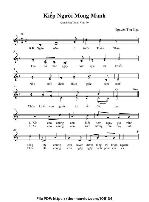 Kiếp người mong manh - Nguyễn Thu Nga - trang 1