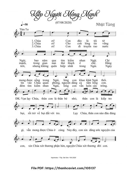 Kiếp người mỏng manh - Nhật Tùng - trang 1