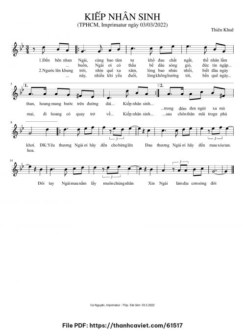 Kiếp nhân sinh - Thiên Khuê - trang 1