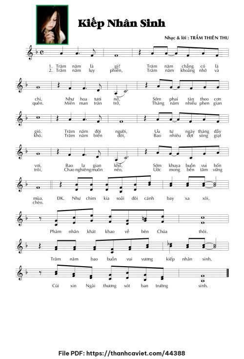 Kiếp nhân sinh - Trầm Thiên Thu - trang 1