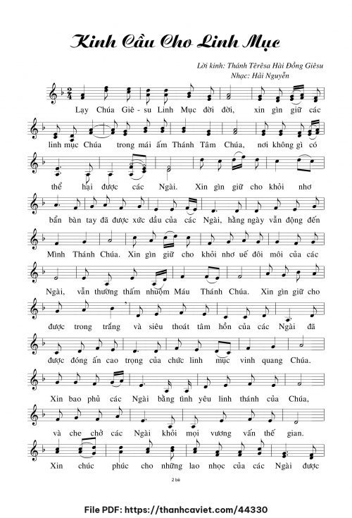 Kinh cầu cho Linh mục - Hải Nguyễn - trang 1