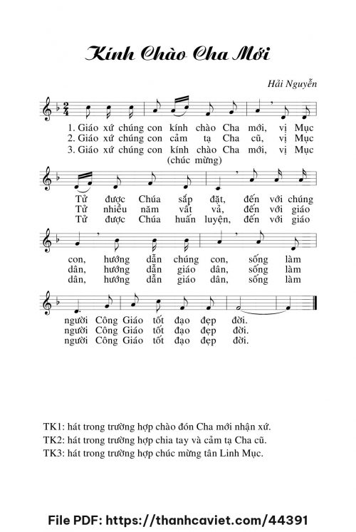 Kính chào Cha mới - Hải Nguyễn - trang 1