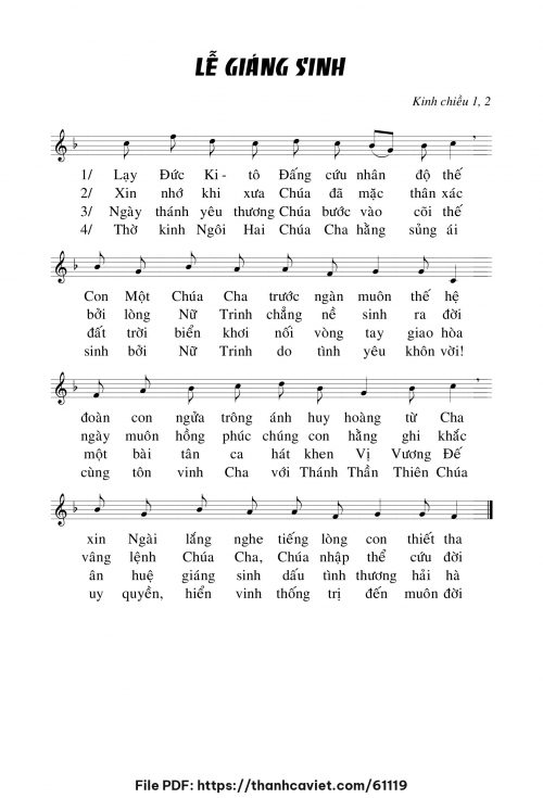Kinh chiều 1 & 2 Lễ Chúa Giáng Sinh - Chưa biết - trang 1