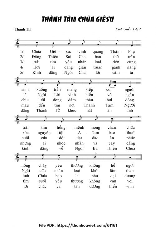Kinh chiều 1 & 2 Lễ Thánh Tâm Chúa - Chưa biết - trang 1