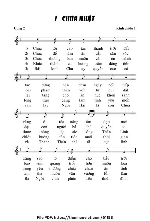Kinh chiều 1 Chúa nhật tuần I - Chưa biết - trang 1