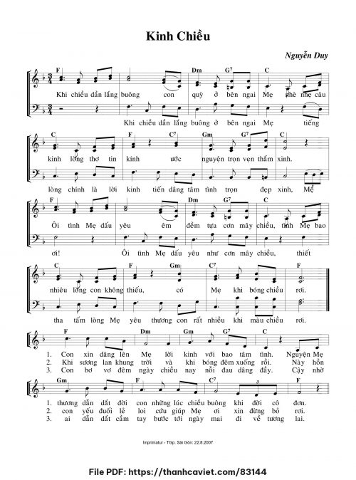 Kinh chiều - Lm. Nguyễn Duy - trang 1