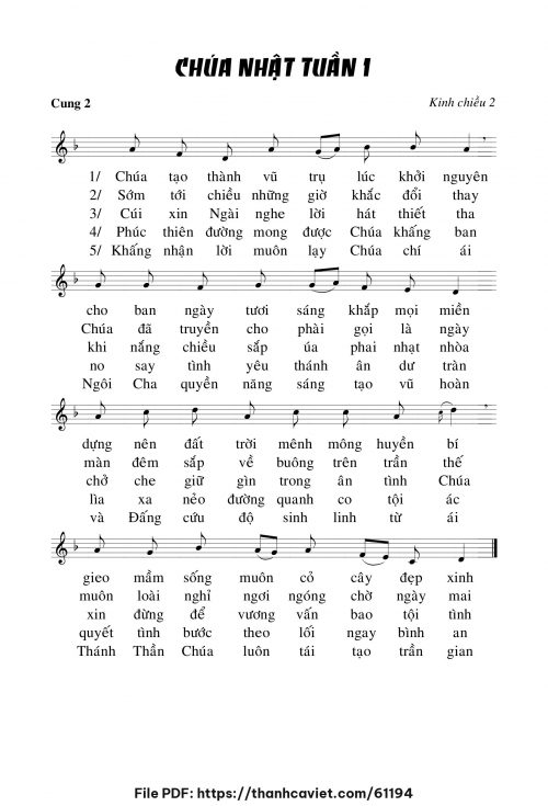 Kinh chiều 2 Chúa nhật tuần I - Chưa biết - trang 1