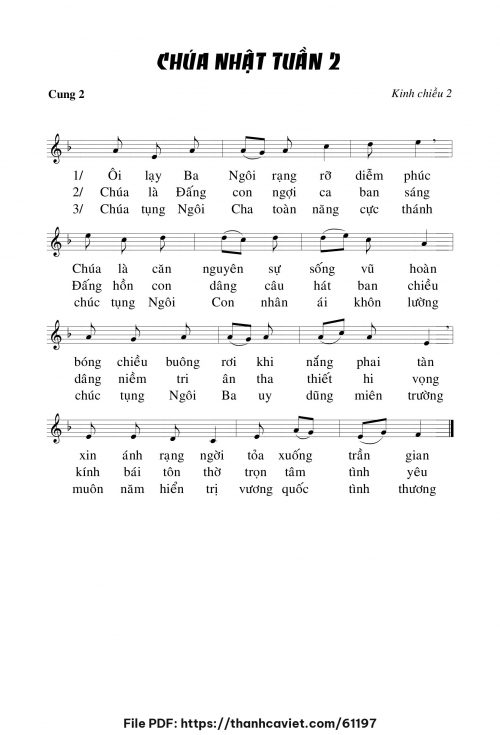 Kinh chiều 2 Chúa nhật tuần II - Chưa biết - trang 1