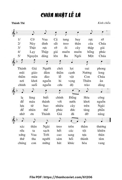 Kinh chiều Chúa nhật lễ lá - Chưa biết - trang 1