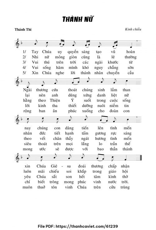 Kinh chiều Lễ Thánh NỮ - Chưa biết - trang 1