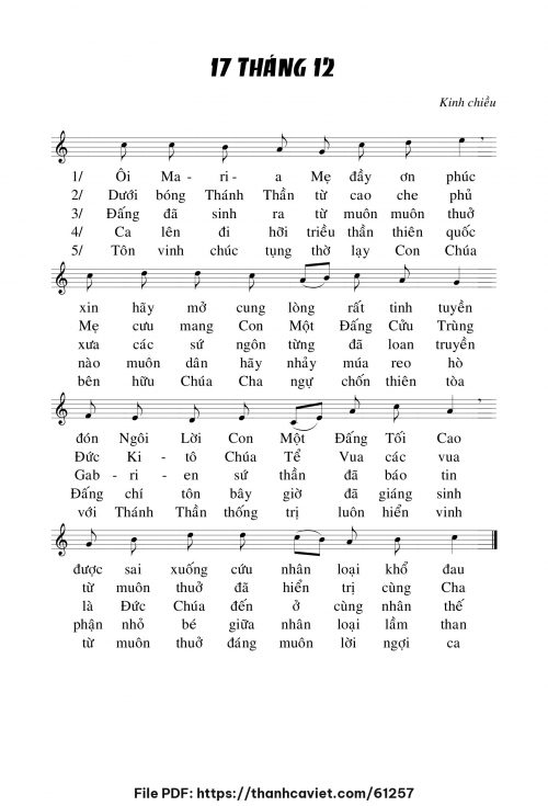 Kinh chiều Ngày 17 tháng 12 - Chưa biết - trang 1