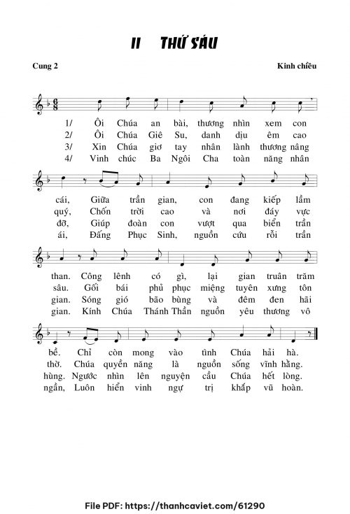 Kinh chiều thứ sáu tuần II - Chưa biết - trang 1