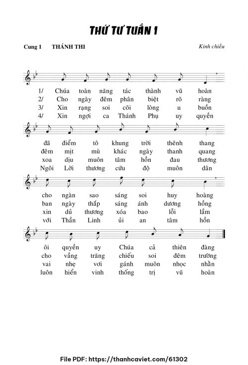 Kinh chiều thứ tư tuần I - Chưa biết - trang 1