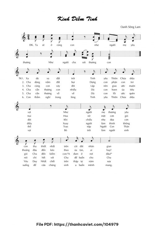 Kinh diễm tình - Lm. Oanh Sông Lam - trang 1
