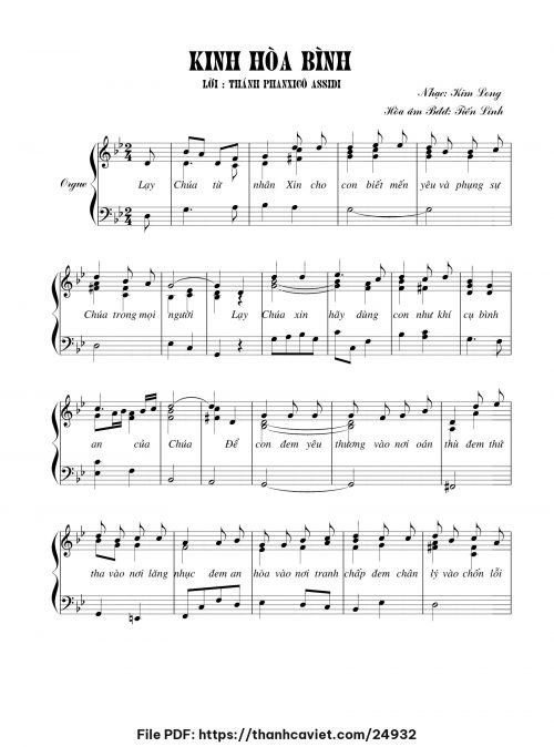 Kinh hòa bình - Tiến Linh - trang 1