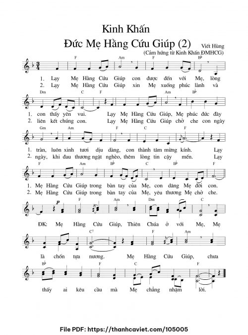 Kinh khấn Đức Mẹ Hằng Cứu Giúp 2 - hvh - trang 1