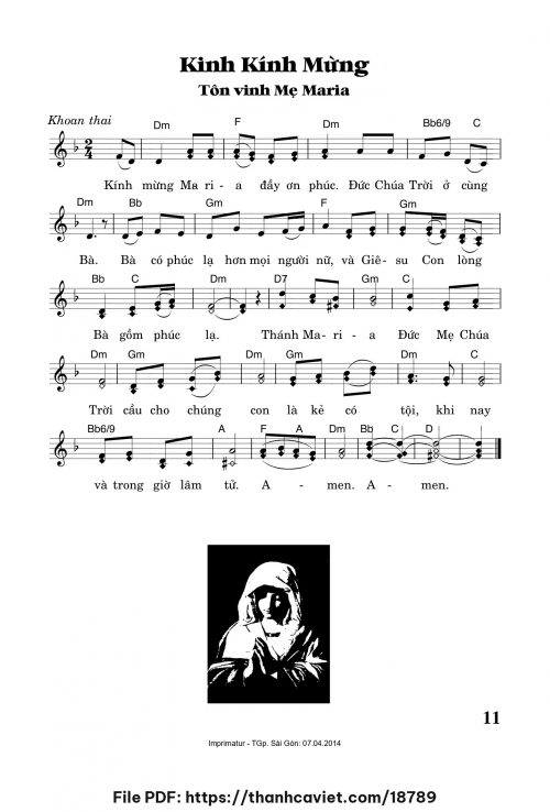 Kinh Kính Mừng - Trần Quang Hiển - trang 1