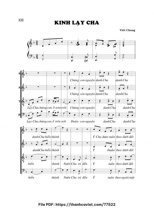 Kinh Lạy Cha - Viết Chung - trang 1