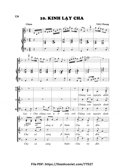 Kinh Lạy Cha 2 - Viết Chung - trang 1