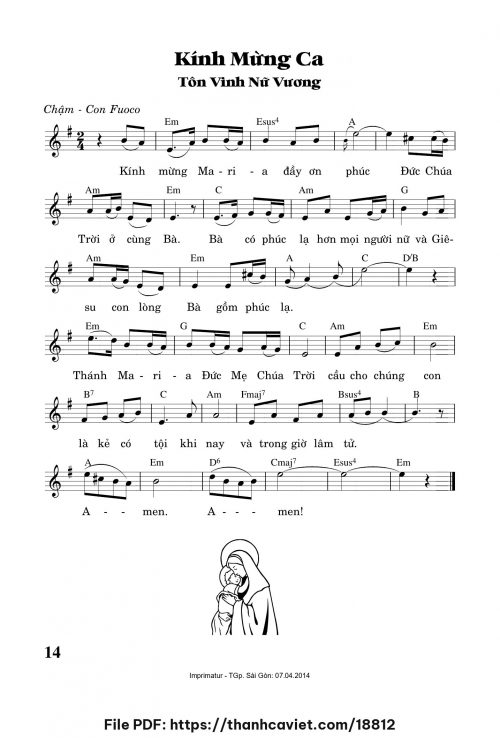 Kính Mừng Ca - Trần Quang Hiển - trang 1